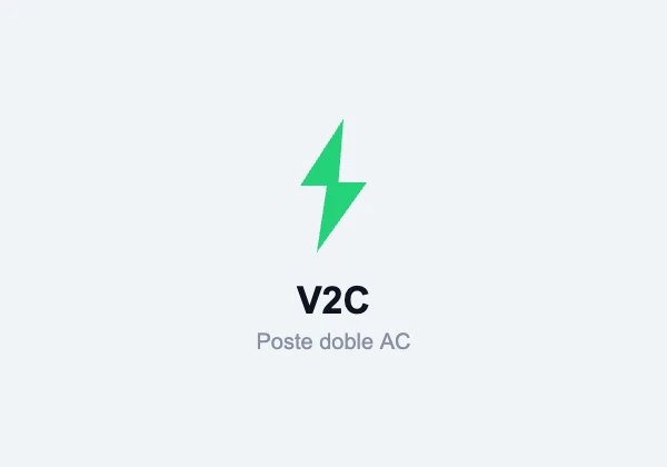 Cargador V2C Pole 2×22 kW en Perú